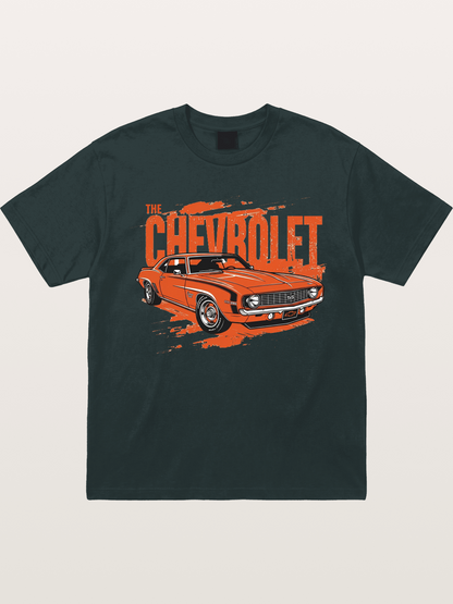 Orange Classic American Car Gildan T-shirt
