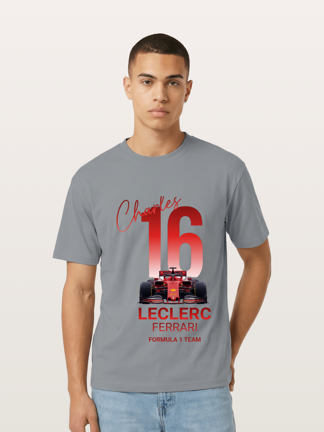 Charles Leclerc Ferrari 16 Art Gildan T-shirt