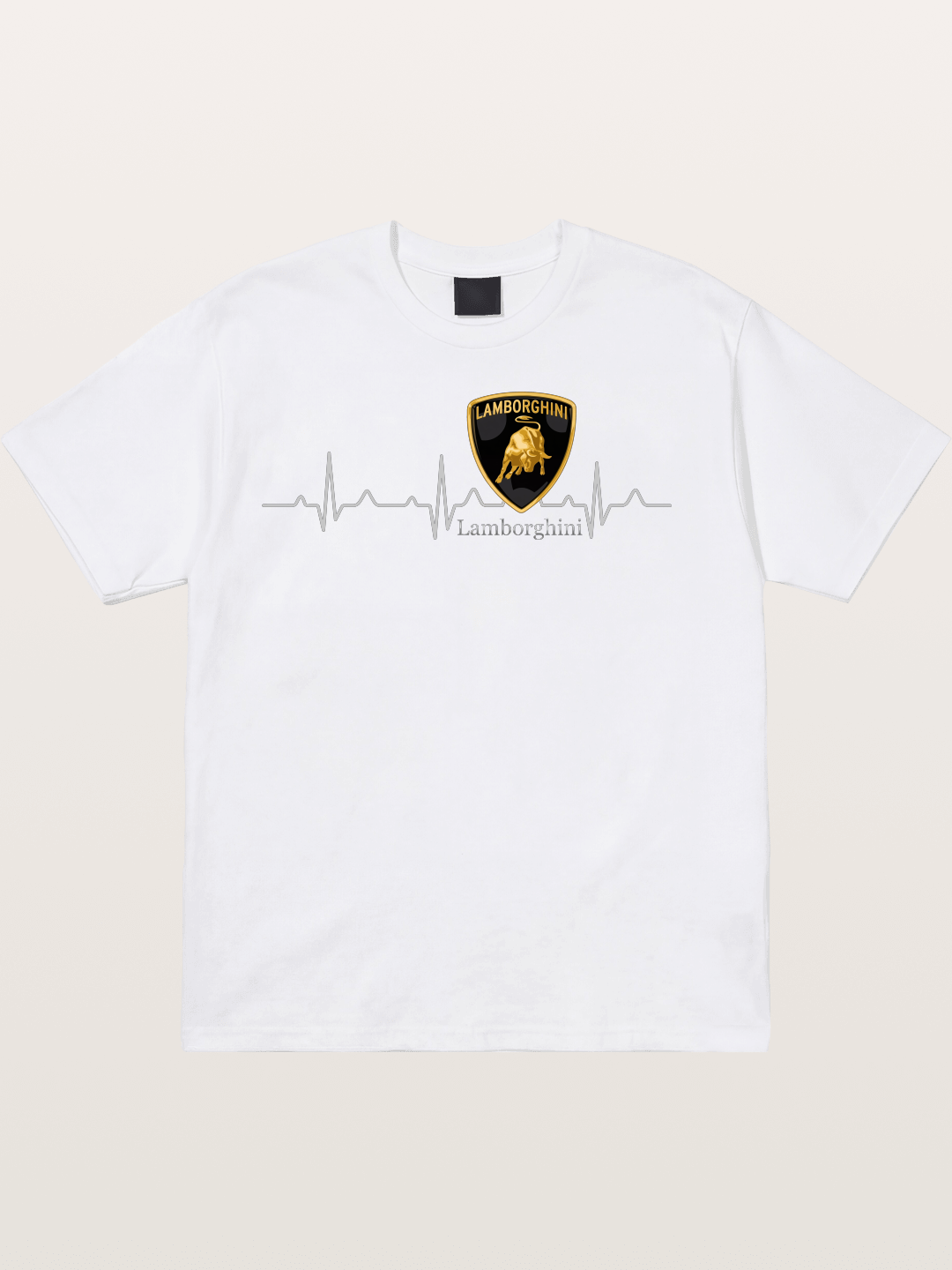 Lamborghini Heartbeat ECG Line Cotton T-shirt