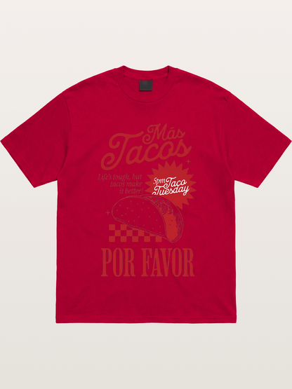 Mas Tacos Por Favor Funny Retro Art Gildan T-shirt