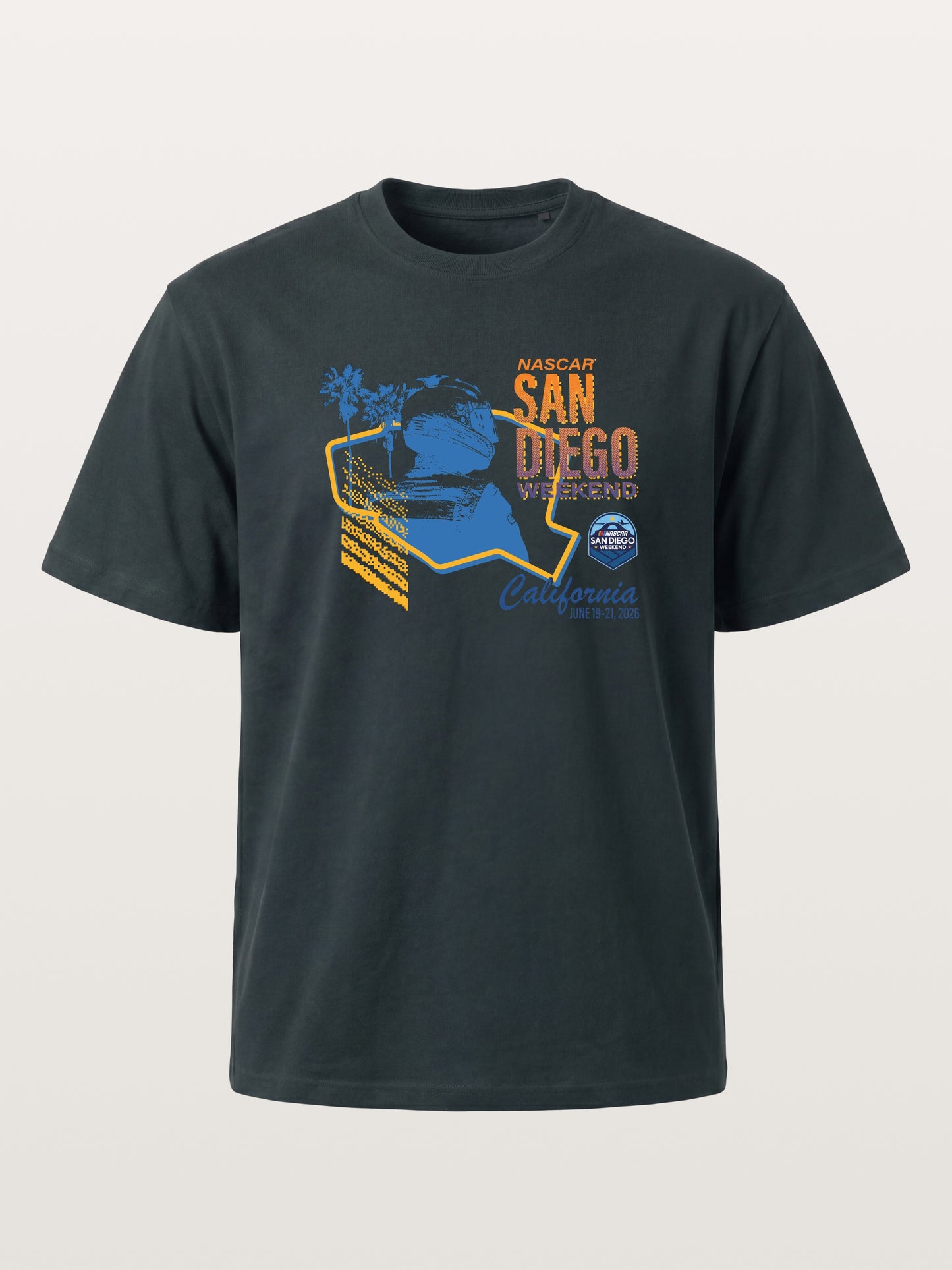 San Diego NASCAR Helmet Silhouette Gildan T-shirt