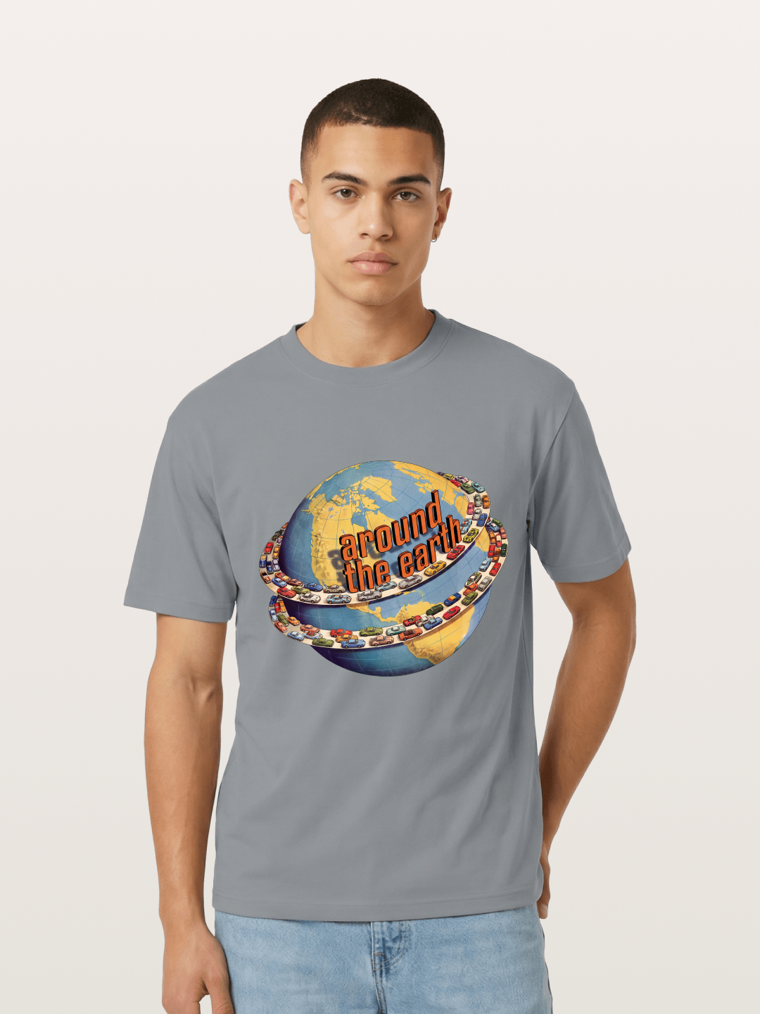 Global Cars Earth Illustration Gildan T-shirt