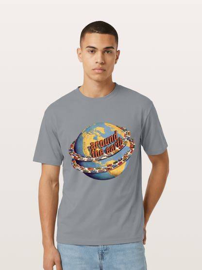 Global Cars Earth Illustration Gildan T-shirt