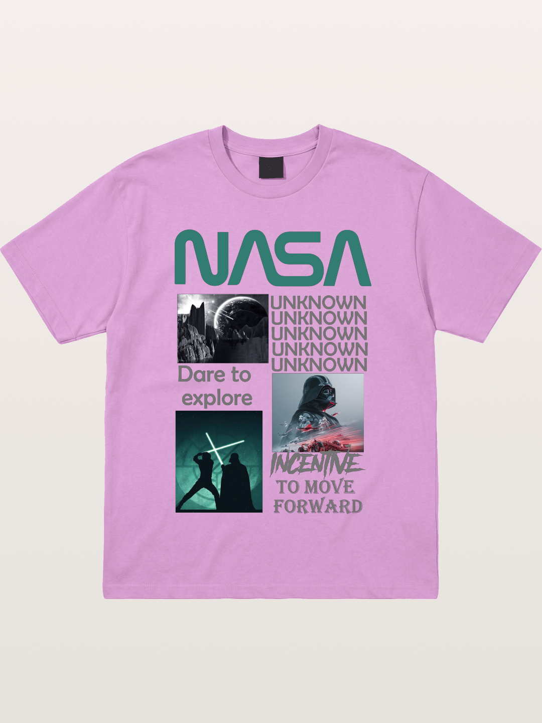 Space Sci-Fi NASA Star Wars Collage Gildan T-shirt