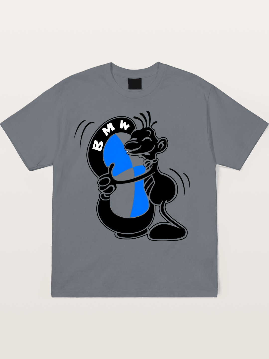 BMW Cartoon Mascot Sticker Cotton T-shirt