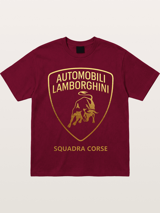 Lamborghini Squadra Corse Gold Shield Gildan T-shirt -----