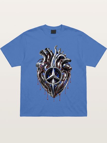 Mercedes Cyborg Heart Print Gildan T-shirt