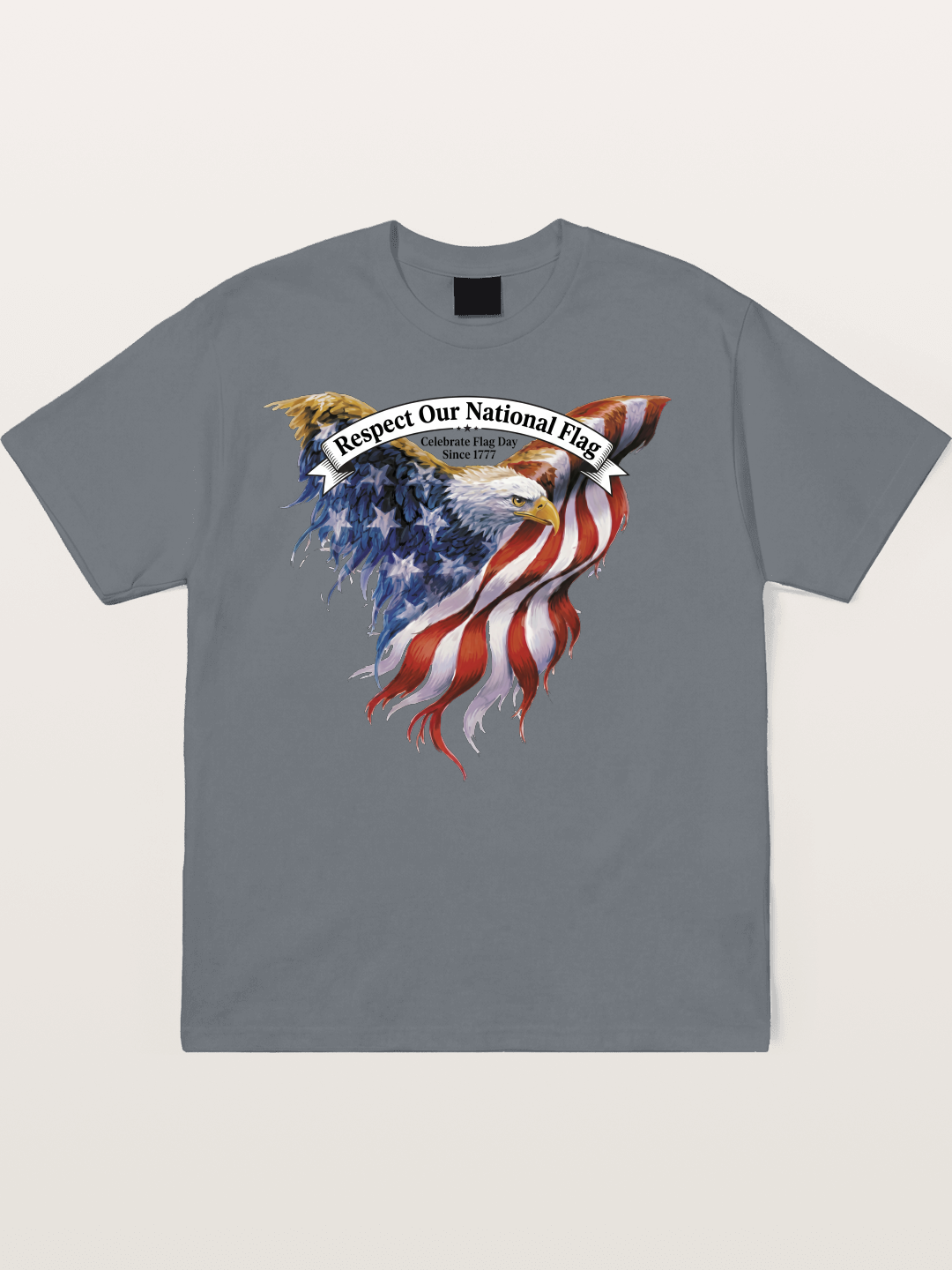 Flag Wing Eagle Banner Art Cotton T-shirt