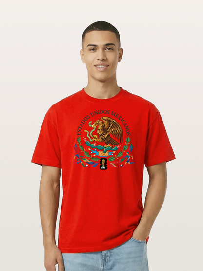 Mexican Eagle World Cup Art Cotton T-shirt