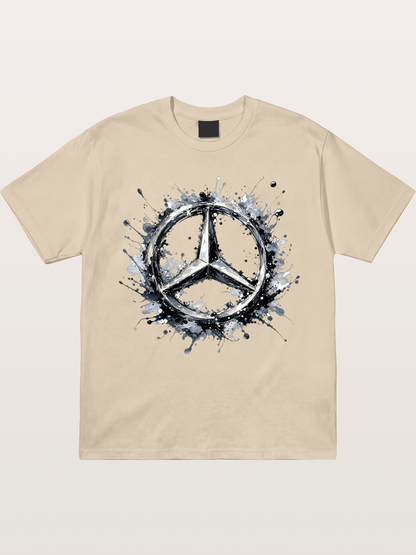 Mercedes Ink Wash Logo Art Gildan T-shirt