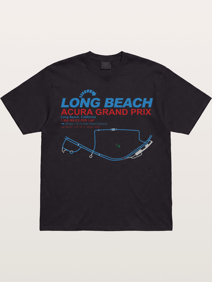 Long Beach Grand Prix Map Gildan T-shirt