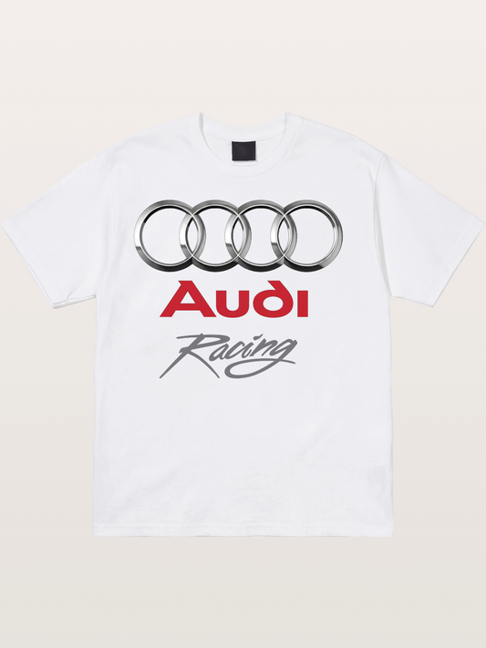 Audi Racing Four Rings Logo Cotton T-shirt
