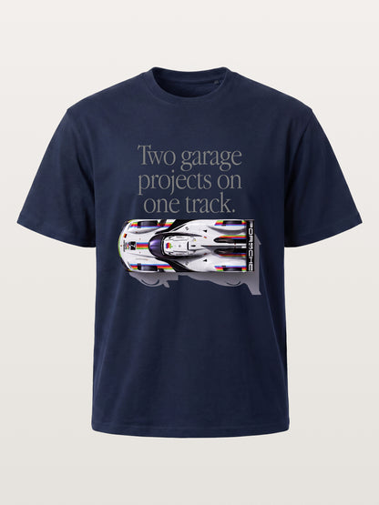 Le Mans Racer Two Garage Quote Cotton T-shirt