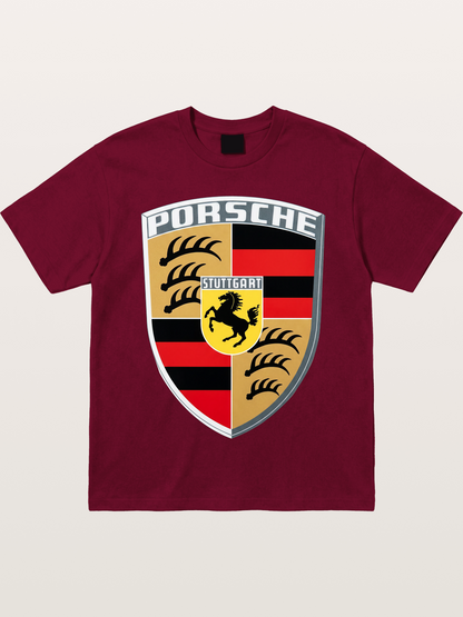 Porsche Crest Shield Design Gildan T-shirt