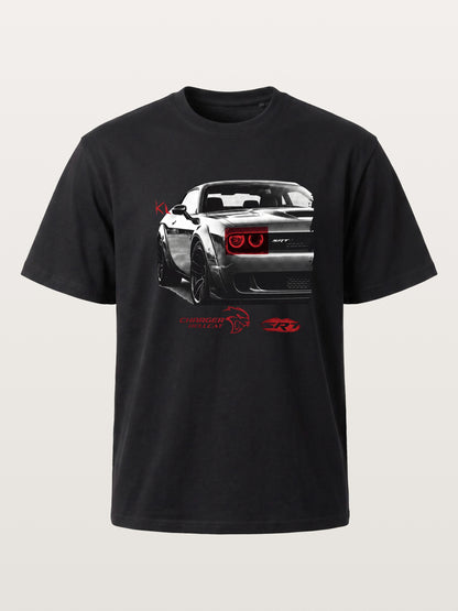 Red Taillight Hellcat Grunge Print Gildan T-shirt