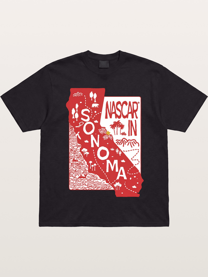 Sonoma Raceway California Outline Gildan T-shirt