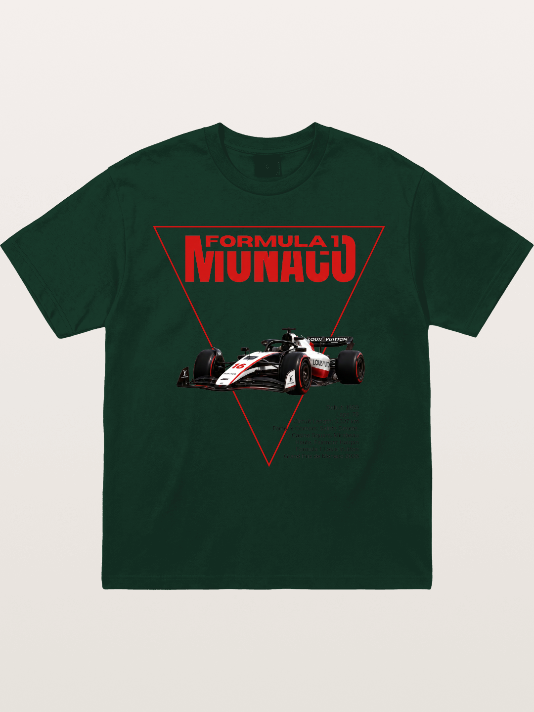 Red Triangle F1 Monaco Artwork Gildan T-shirt