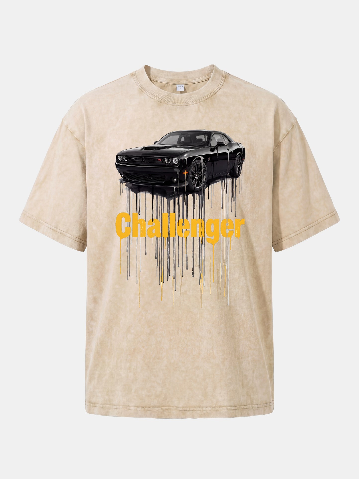 Drip Paint Challenger Poster Washed T-shirt