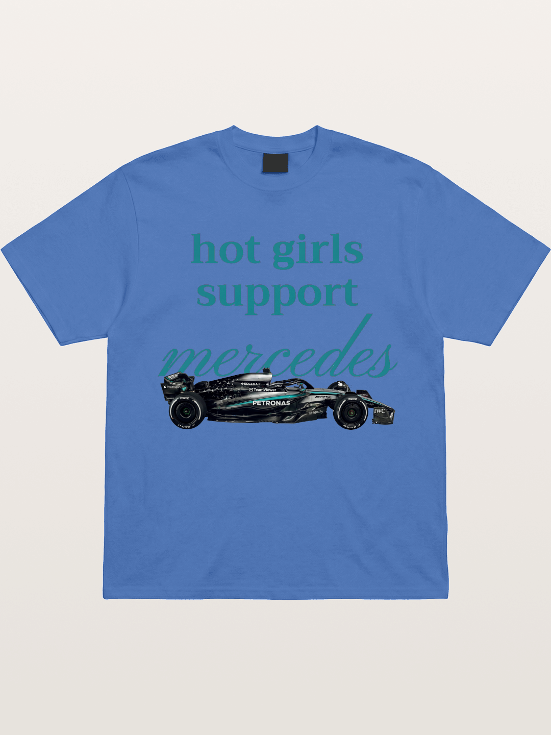Mercedes F1 Racing Text Print Gildan T-shirt