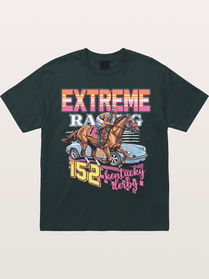 Derby Horse & Porsche Retro Gildan T-shirt