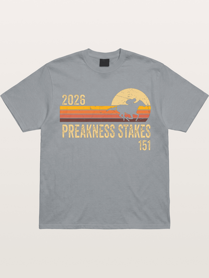 Retro Sunset Preakness Stakes 2026 Gildan T-shirt