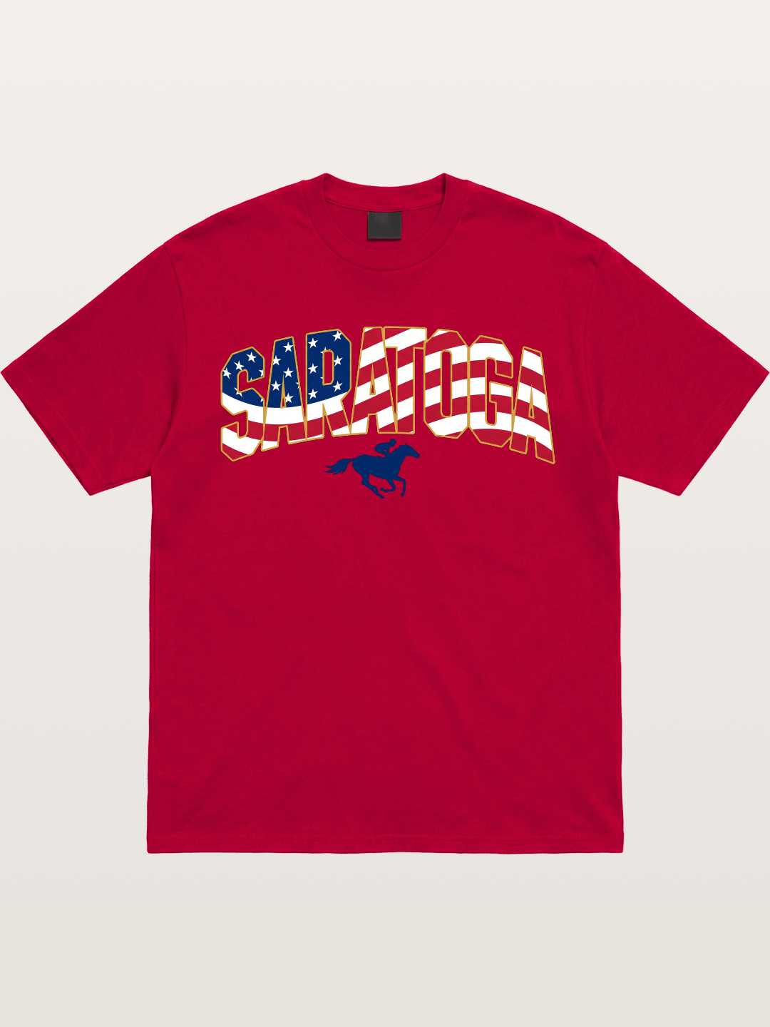 Saratoga Horse Racing American Colors Gildan T-shirt
