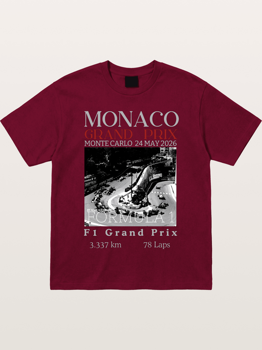 Monaco Grand Prix Black White Aerial Gildan T-shirt