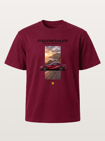 Ferrari 812 Tuscan Road Print Gildan T-shirt