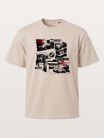 BMW E30 Collage Graffiti Art Cotton T-shirt