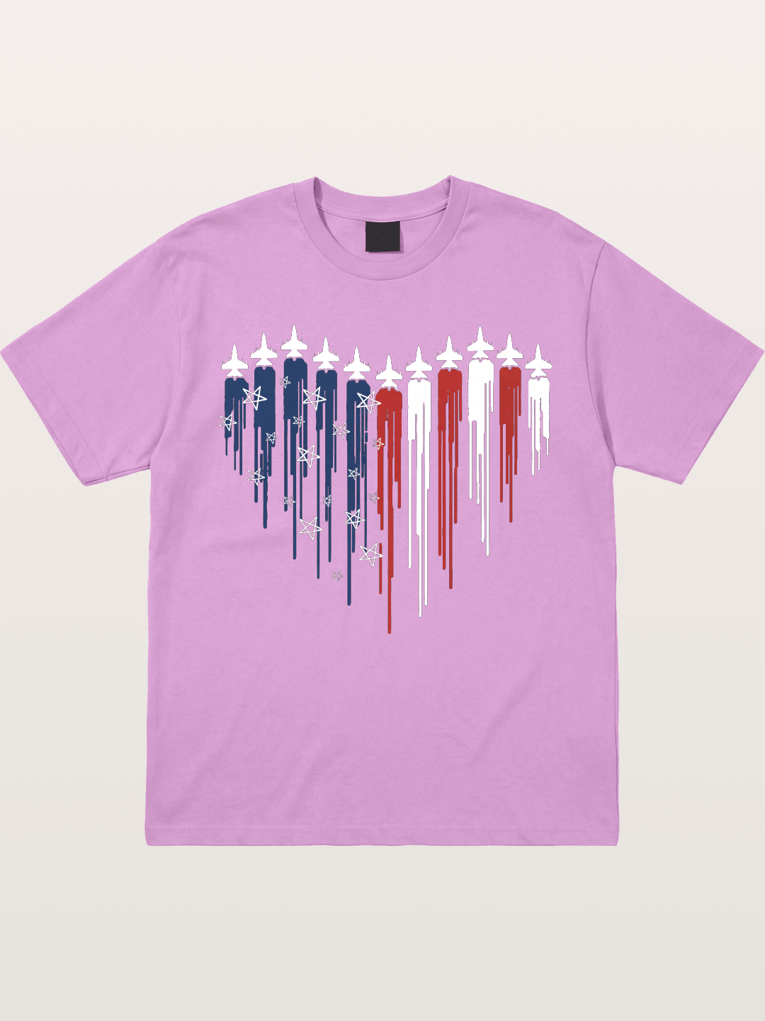 American Flag Paint Drip Design Gildan T-shirt