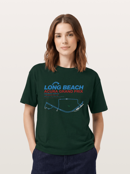 Long Beach Grand Prix Map Gildan T-shirt