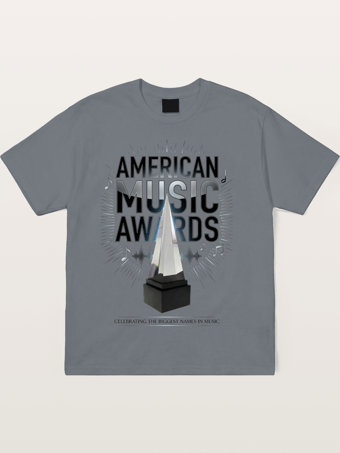 AMA Trophy Music Note Graphic Cotton T-shirt