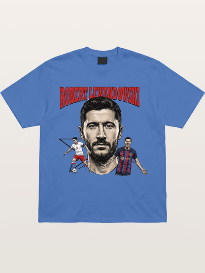 Robert Lewandowski Football Art Gildan T-shirt