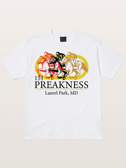 Preakness 151st Horse Racing Art Cotton T-shirt