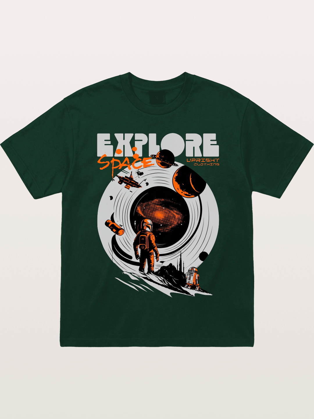 Space Explorer Astronaut Retro Sci-Fi Gildan T-shirt