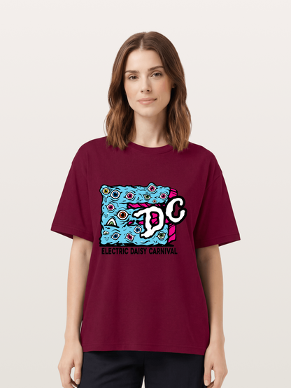 EDC Trippy Eye Daisy Print Gildan T-shirt