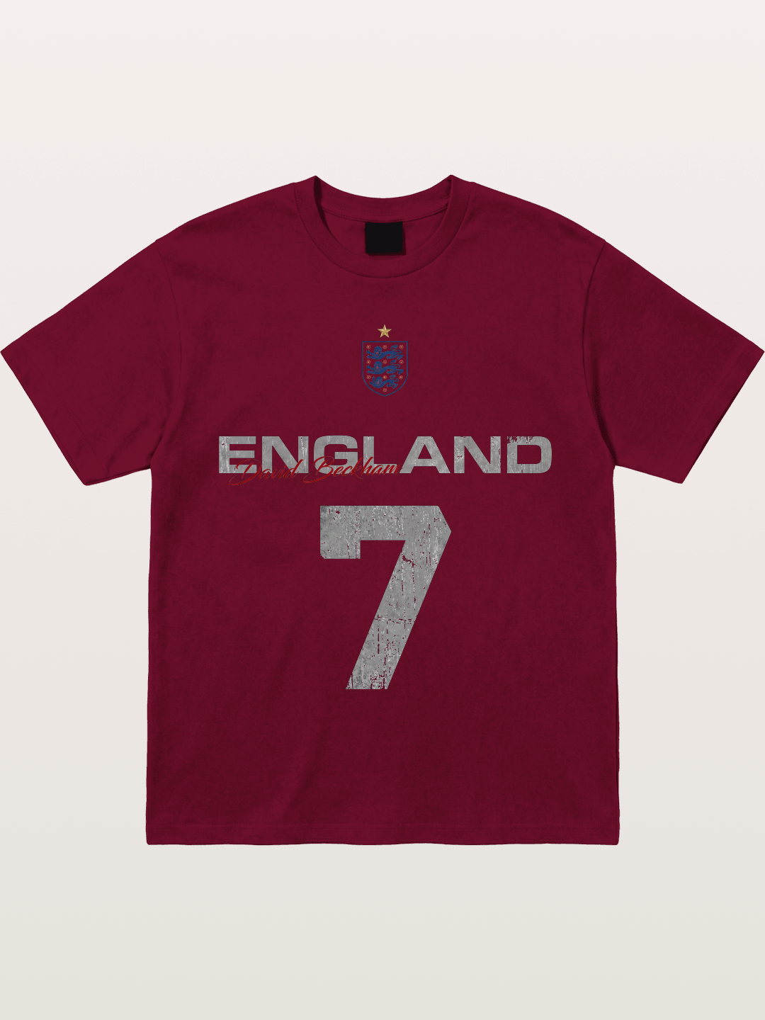 England Beckham 7 Vintage Gildan T-shirt