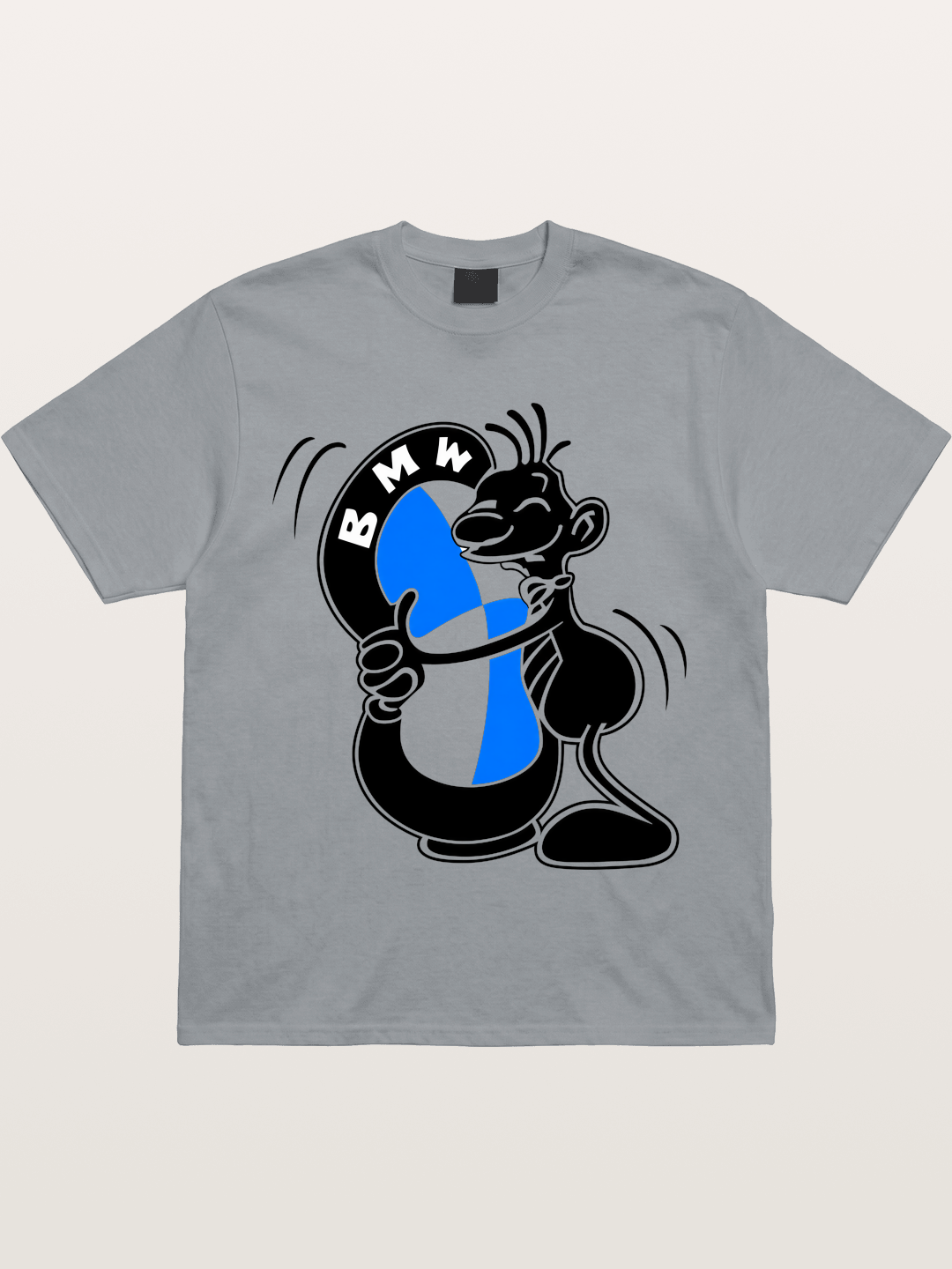 BMW Cartoon Mascot Sticker Gildan T-shirt