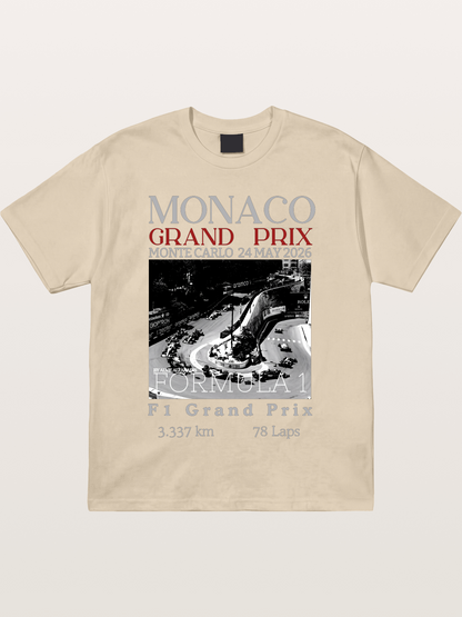 Monaco Grand Prix Black White Aerial Gildan T-shirt