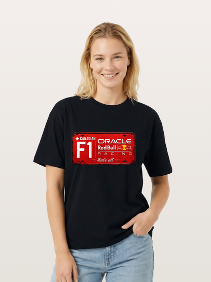 Red Bull F1 Vintage License Plate Gildan T-shirt