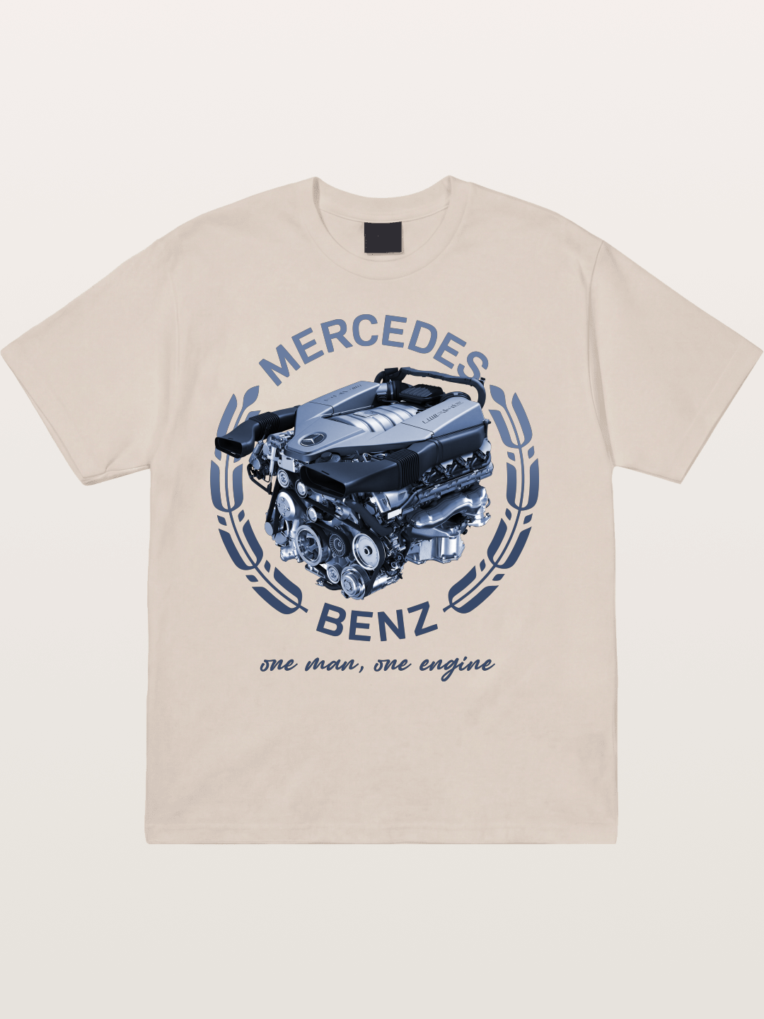 Benz V8 Engine Technical View Cotton T-shirt