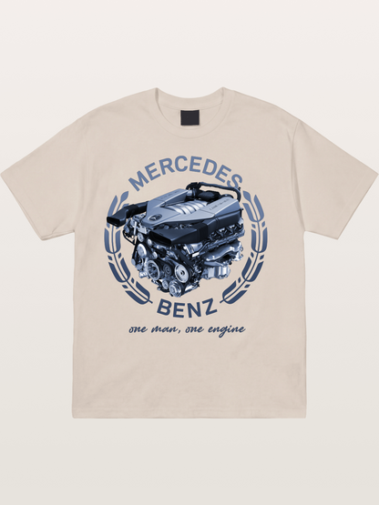 Benz V8 Engine Technical View Cotton T-shirt
