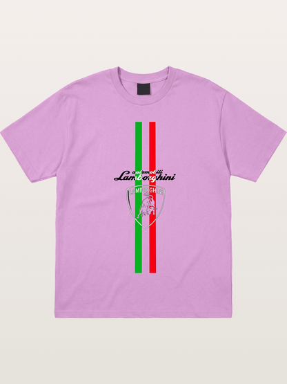 Italian Flag Lamborghini Print Gildan T-shirt