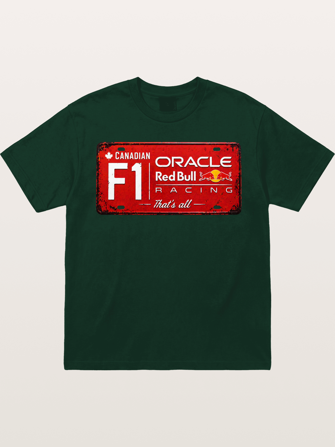 Red Bull F1 Vintage License Plate Gildan T-shirt