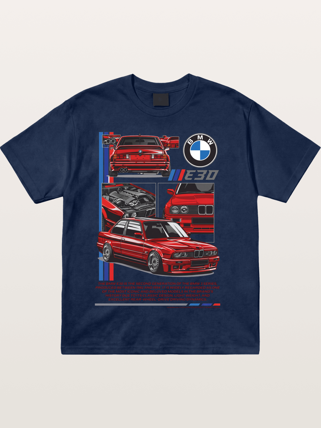 BMW E30 Multi Angle Collage Cotton T-shirt