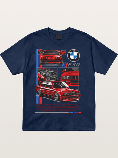 BMW E30 Multi Angle Collage Cotton T-shirt