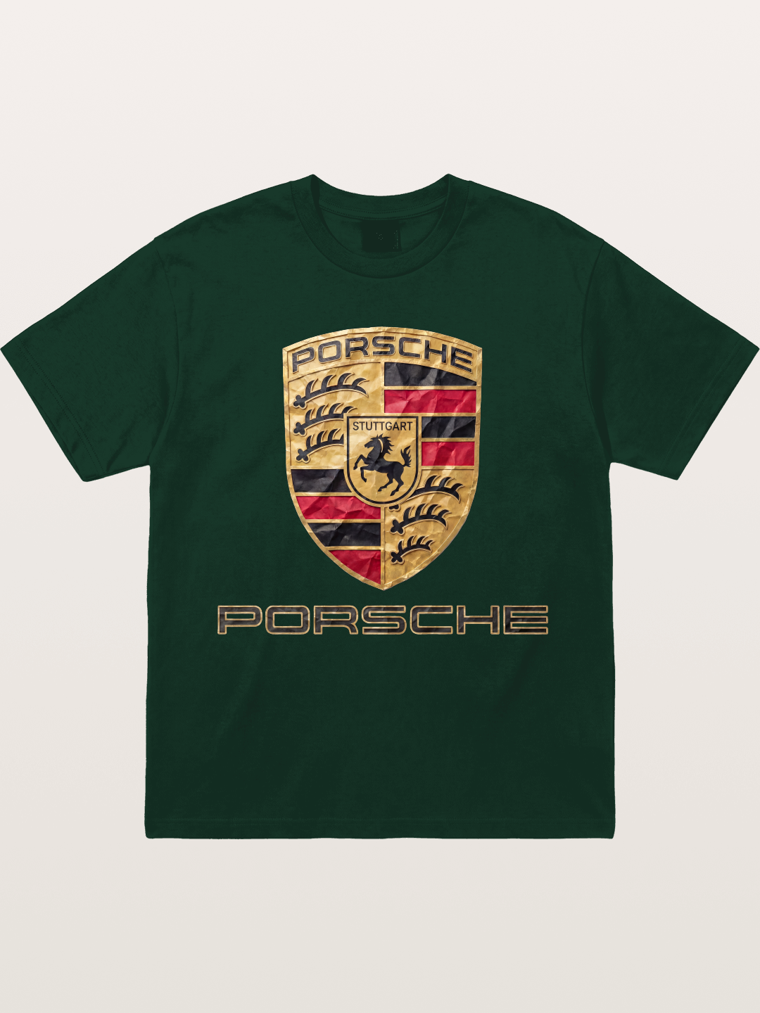 Porsche Crumpled Paper Logo Gildan T-shirt