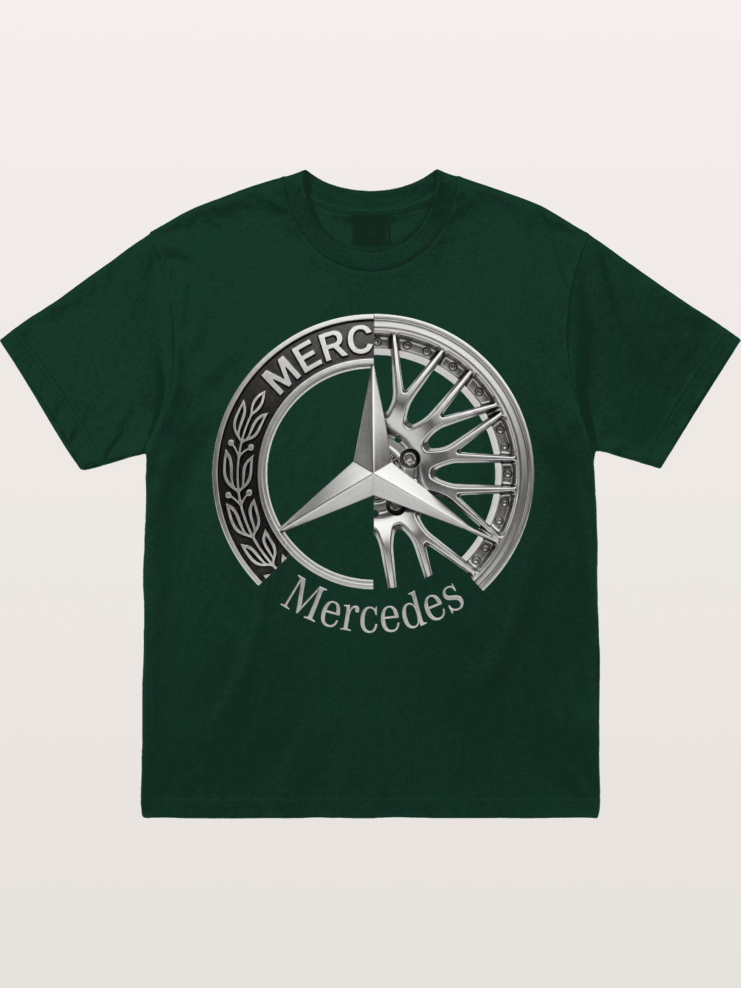 Mercedes Benz Wheel Emblem Art Gildan T-shirt