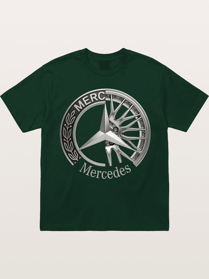 Mercedes Benz Wheel Emblem Art Gildan T-shirt
