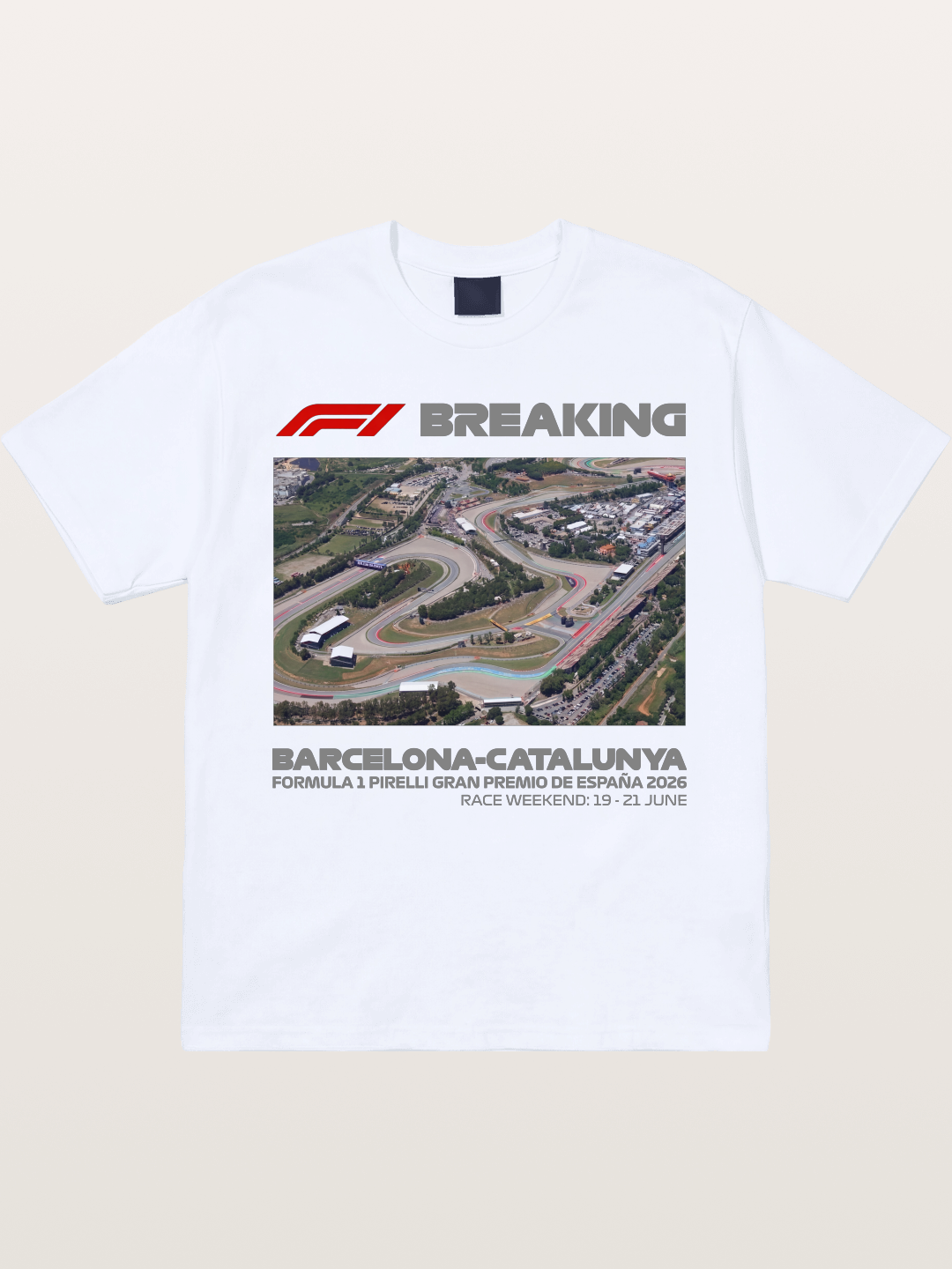 Barcelona Catalunya Track Aerial View Gildan T-shirt